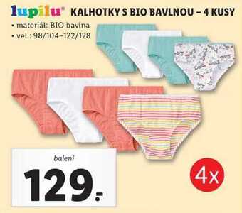 Lidl Kalhotky s bio bavlnou - 4 kusy nabídka