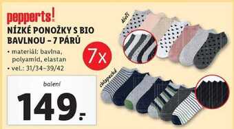 Lidl Nízké ponožky s bio bavlnou-7 párů nabídka