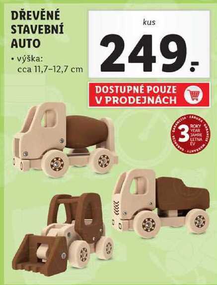 Lidl Dřevěné stavební auto nabídka