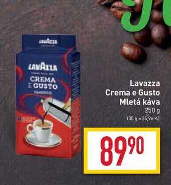 Billa Lavazza crema e gusto mletá káva 250 g nabídka