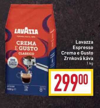 Billa Lavazza espresso crema e gusto zrnková káva 1 kg nabídka