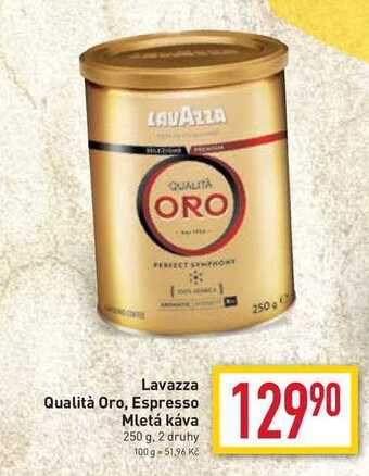 Billa Lavazza qualità oro mletá káva 250 g nabídka