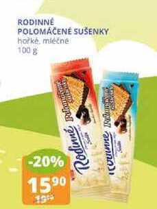 Flop Rodinné polomáčené sušenky hořké, mléčné 100 g nabídka