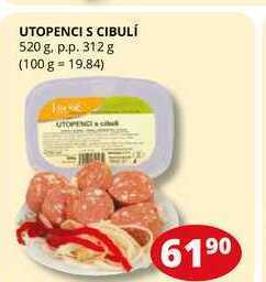 Utopenci s cibulí 520 g. p.p. 312g