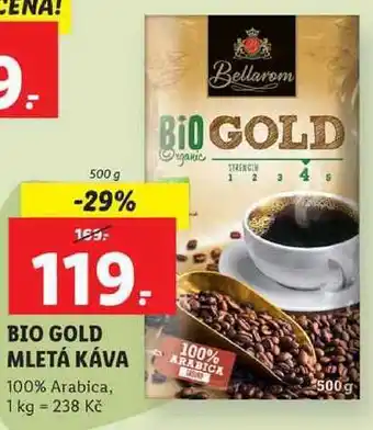 Lidl Bio gold mletá káva, 500 g nabídka