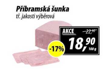 ZEMAN Příbramská šunka tř. jakosti výběrová, 100 g nabídka