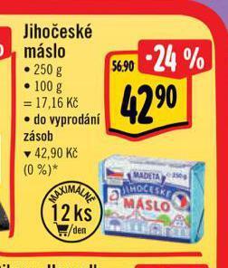 Albert Jihočeské máslo nabídka