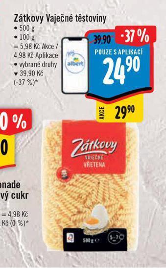 Albert Zátkovy vaječné těstoviny nabídka
