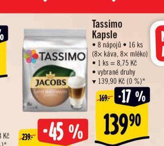 Albert Kávové kapsle tassimo nabídka