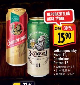 Albert Pivo velkopopovický kozel nabídka