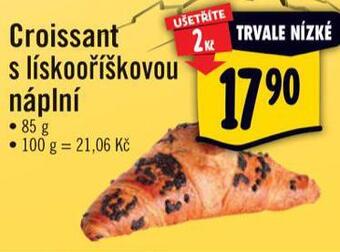 Albert Croissant s lískooříškovou náplní nabídka