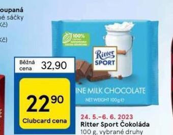 Tesco Ritter sport čokoláda nabídka
