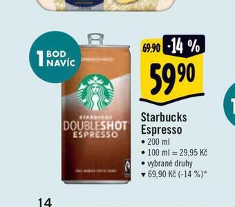Albert Starbucks espresso nabídka
