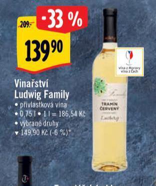 Albert Vinařství ludwig family nabídka