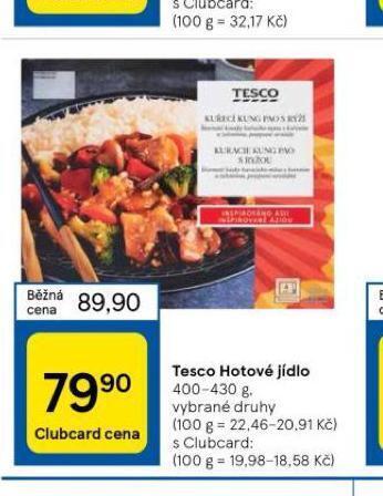 Tesco Tesco hotové jídlo nabídka