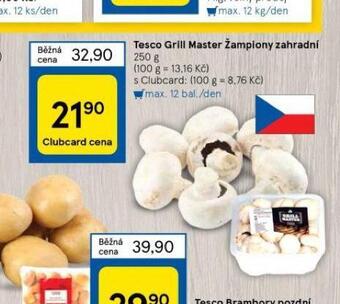 Tesco Žampiony zahradní nabídka