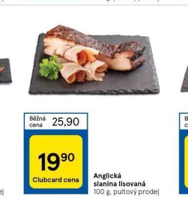 Tesco Anglická slanina lisovaná nabídka