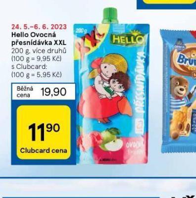 Tesco Hello ovocná přesnídávka xxl nabídka