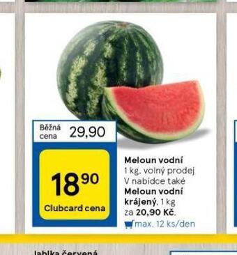 Tesco Meloun vodní nabídka