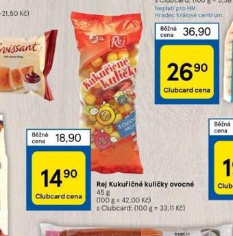 Tesco Rej kukuřičné kuličky ovocné nabídka