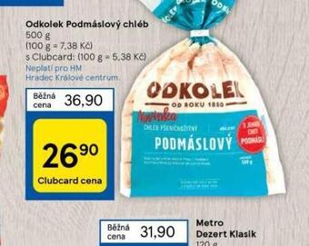 Tesco Odkolek podmáslový chléb nabídka