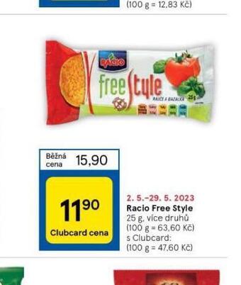 Tesco Racio free style nabídka