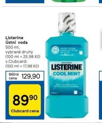Tesco Listerine ústní voda nabídka