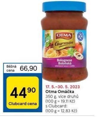 Tesco Otma omáčka nabídka