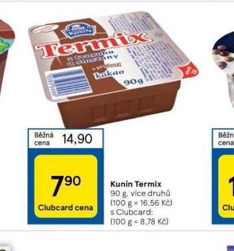 Tesco Kunín termix nabídka