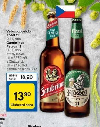 Tesco Pivo gambrinus patron 12 nabídka