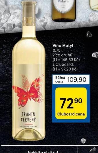 Tesco Víno motýl nabídka