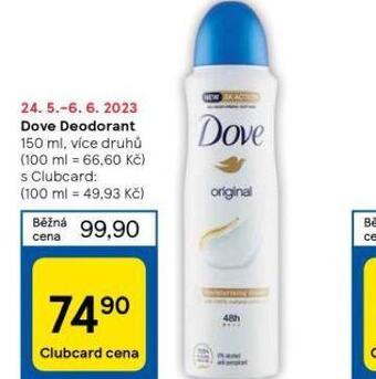 Tesco Dove deodorant nabídka