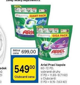 Tesco Ariel prací kapsle nabídka