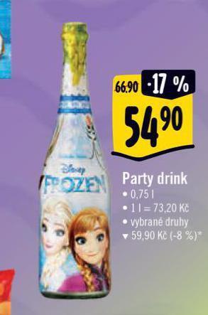 Albert Party drink nabídka