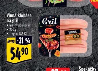Albert Vinná klobása na gril nabídka