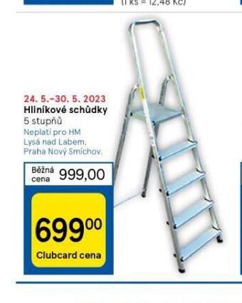 Tesco Hliníkové schůdky nabídka