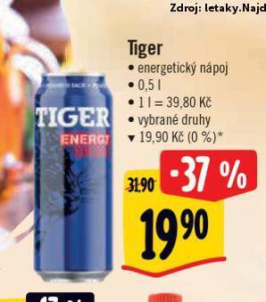 Albert Tiger energy drink nabídka