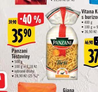 Albert Panzani těstoviny nabídka