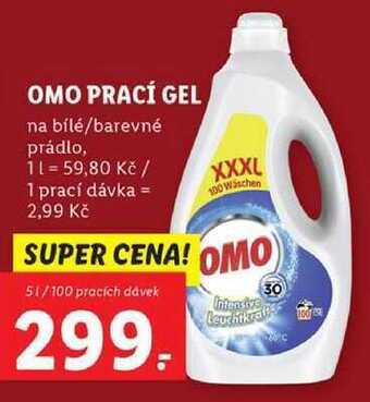 Lidl Omo prací gel, 5 l/100 pd nabídka