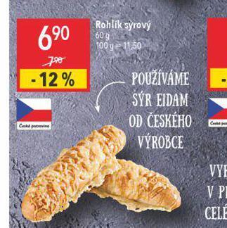 Globus Rohlík sýrový nabídka