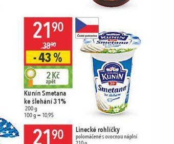 Globus Kunín smetana ke šlehání 31% nabídka