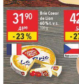 Globus Brie coeur de lion 60% nabídka
