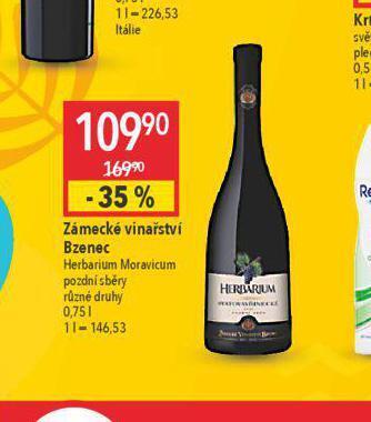 Globus Zámecké vinařství bzenec nabídka