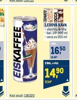 Makro Ledová káva nabídka
