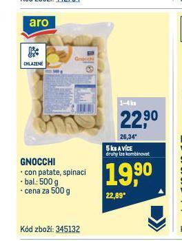 Makro Gnocchi nabídka