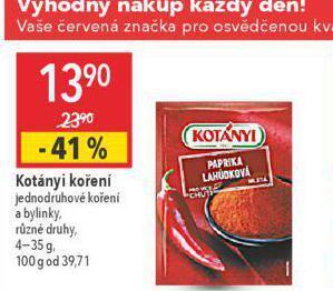 Globus Kotányi koření nabídka