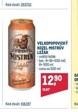 Makro Pivo velkopopovický kozel nabídka