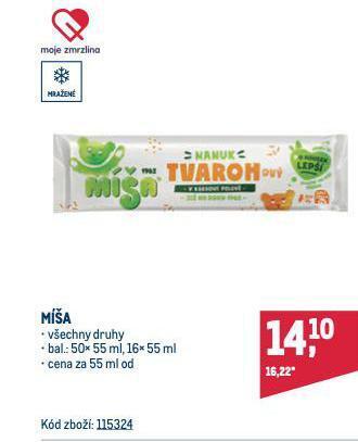 Makro Míša zmrzlina nabídka