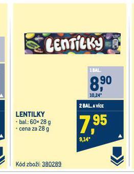 Makro Lentilky nabídka