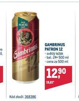 Makro Pivo gambrinus nabídka